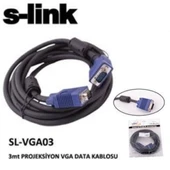 S-LINK SL-VGA03F Monitör,Vga,Projektör E-D (3 Metre) Data Projeksiyon Kablo - 1