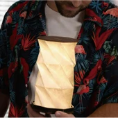 Ozmik Dönen Kitap Işığı ABS Ahşap ve Kağıt Lamba Taşınabilir USB Şarj Edilebilir thumbnail 4