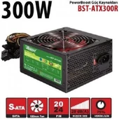 POWERBOOST BST-ATX300R 300W 12 Cm Kırmızı Fan Atx PSU RETAIL BOX (KUTULU) - 1