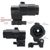 Magnifier 5x Yakınlaştırmalı Dürbün - 22mm Ray Uyumlu, Katlanır Yaylı Ayaklı - 2