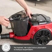 Karaca Vantuz Action Force X10 Toz Torbasız Elektrikli Süpürge Cherry Red thumbnail 4
