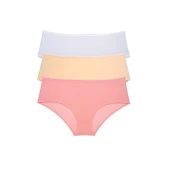 3 Adet Kadın Yüksek Bel Bato Külot Ten Krem Pudra thumbnail 1