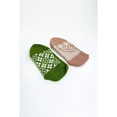 2 Çift El Örgüsü Kışlık Şık Kadın Yün Patik Set 9 thumbnail 1