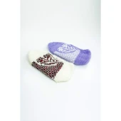 2 Çift El Örgüsü Kışlık Şık Kadın Yün Patik Set 1 thumbnail 1