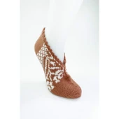 2 Çift El Örgüsü Kışlık Şık Kadın Yün Patik Set 9 thumbnail 3