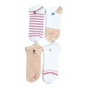 4 Çift Kadın Pamuk Minyatür Baskılı Modern Yumuşak Bilek Çorap thumbnail 1