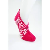 2 Çift El Örgüsü Kışlık Şık Kadın Yün Patik Set 12 thumbnail 4