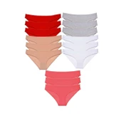 15 adet Süper Eko Set Likralı Kadın Slip Külot 522 thumbnail 1