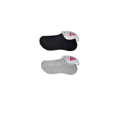 Siyah ve Gri Kadın Görünmez Çorap 15 çift thumbnail 3