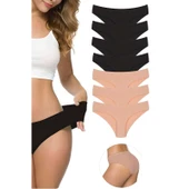 7 Adet Kadın Dikişsiz Lazer Kesim Esnek İz yapmayan Külot S4 thumbnail 1