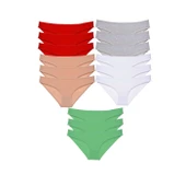 15 adet Süper Eko Set Likralı Kadın Slip Külot 521 thumbnail 1