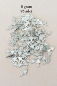 Oya Abiye Bileklik Kolye Pleksi Metalik Plastik Pul Gümüş Renk 8 gram 95 adet - BNC505 thumbnail 1