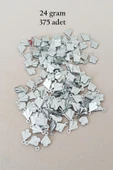 Oya Abiye Bileklik Kolye Pleksi Metalik Plastik Pul Gümüş Renk 24 gram 375 adet - BNC587 thumbnail 1