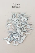 Oya Abiye Bileklik Kolye Pleksi Metalik Plastik Pul Gümüş Renk 8 gram 100 adet - BNC533 - 1