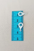 Oya Abiye Bileklik Kolye Pleksi Metalik Plastik Pul Gümüş Renk 24 gram 195 adet - BNC581 - 2