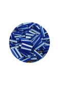 Uzun Boru Kesme Boncuk Çap 2mm Uzunluk 10 mm - 20 Gram - Mavi Beyaz - BNC236 thumbnail 2