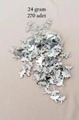 Oya Abiye Bileklik Kolye Pleksi Metalik Plastik Pul Gümüş Renk 24 gram 270 adet - BNC563 - 1