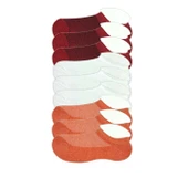 9 Adet Çocuk Sneaker Patik Çorap Bordo Beyaz Turuncu - 1