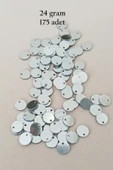Oya Abiye Bileklik Kolye Pleksi Metalik Plastik Pul Gümüş Renk 24 gram 255 adet - BNC583 thumbnail 1