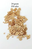 Oya Abiye Bileklik Kolye Pleksi Metalik Plastik Pul Altın Renk 24 gram 270 adet - BNC537 - 1