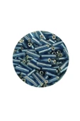 Uzun Boru Kesme Boncuk Çap 2mm Uzunluk 10 mm - 60 Gram - Camgöbeği Mavi - BNC267 thumbnail 2