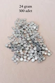 Oya Abiye Bileklik Kolye Pleksi Metalik Plastik Pul Gümüş Renk 24 gram 300 adet - BNC560 - 1
