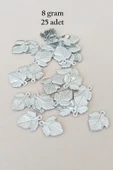 Oya Abiye Bileklik Kolye Pleksi Metalik Plastik Pul Gümüş Renk 8 gram 25 adet - BNC522 - 1