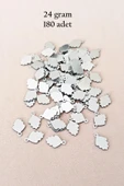 Oya Abiye Bileklik Kolye Pleksi Metalik Plastik Pul Gümüş Renk 24 gram 180 adet - BNC564 thumbnail 1