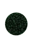 Dökme Cam Kum Boncuk (8/0) 3 mm - 20 Gram - Şeffaf Koyu Yeşil - BNC155 thumbnail 2