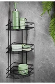 Köşelik Banyo 3 Raflı Siyah Metal Royaleks-56574 thumbnail 1