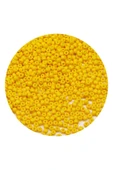 Sarı Renk 4 mm Yaklaşık 220 adet/20 gram Cam Boncuk Oya Yazma Bileklik ve Kolye - 4