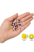 Opak Yeşil Renk 4 mm Yaklaşık 660 adet / 60 gram Cam Boncuk Oya Yazma Bileklik ve Kolye - 2