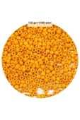 Turuncu Renk 4 mm Yaklaşık 1100 adet / 100 gram Cam Boncuk Oya Yazma Bileklik ve Kolye - 1