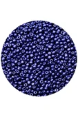 Lacivert Renk 4 mm Yaklaşık 1100 adet / 100 gram Cam Boncuk Oya Yazma Bileklik ve Kolye - 3