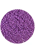 Mor Renk 4 mm Yaklaşık 1100 adet / 100 gram Cam Boncuk Oya Yazma Bileklik ve Kolye - 5