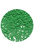 Opak Yeşil Renk 4 mm Yaklaşık 220 adet/20 gram Cam Boncuk Oya Yazma Bileklik ve Kolye thumbnail 4