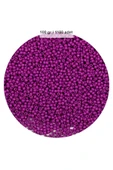 Fuşya Renk 4 mm Yaklaşık 1100 adet / 100 gram Cam Boncuk Oya Yazma Bileklik ve Kolye - 1