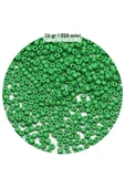 Opak Yeşil Renk 4 mm Yaklaşık 220 adet/20 gram Cam Boncuk Oya Yazma Bileklik ve Kolye thumbnail 1