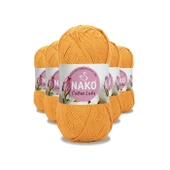 5 Adet Cotton Lüks Yelek Tunik Kazak Bluz Hırka İpi Yünü Koyu Sarı 97553 - 1