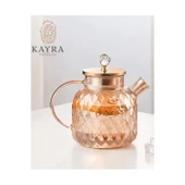 Kabartmalı Borosilikat Cam Demlik 1000ml Royaleks-CM-2006 thumbnail 1