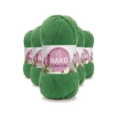 5 Adet Cotton Lüks Yelek Tunik Kazak Bluz Hırka İpi Yünü Yeşil 97576 - 1