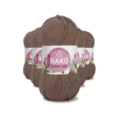 5 Adet Cotton Lüks Yelek Tunik Kazak Bluz Hırka İpi Yünü Toprak 97583 - 1