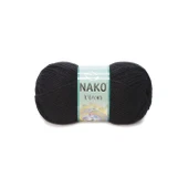 5 Adet Vizon Premium Akrilik El Örgü İpi Yünü Renk No:217 Siyah thumbnail 2