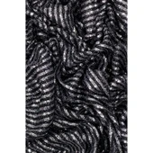 Sakallı Çizgili Pullu Kumaş Pullu Payet Kumaş Abiye Nişan Düğün Siyah thumbnail 2