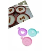 Tatlı ve Kahve Süsleme Şablonu 3 lü 10 cm - 1