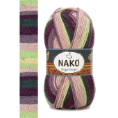 5 Adet Vega Stripe Premium Akrilik El Örgü İpi Yünü No: 82414 thumbnail 4