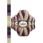 5 Adet Vega Stripe Premium Akrilik El Örgü İpi Yünü No: 82414 thumbnail 1