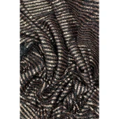 Sakallı Çizgili Pullu Kumaş Pullu Payet Kumaş Abiye Nişan Düğün Siyah Bakır thumbnail 2