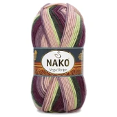 5 Adet Vega Stripe Premium Akrilik El Örgü İpi Yünü No: 82414 thumbnail 3