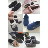 3 Çift Delikli Eva Keçe Panduf Hobi Örgü Patik Tabanı 3 Katlı Konforlu Patik Tabanlığı Kaydırmaz thumbnail 3